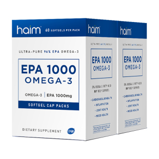 【2盒装】HAIM小纯益高纯度EPA鱼油99%Omega-3深海鱼油120粒