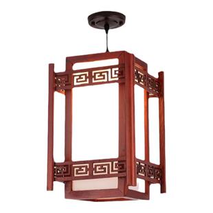 中式实木小吊灯饭店餐厅茶楼走廊灯户外木艺灯笼火锅店中国风灯具