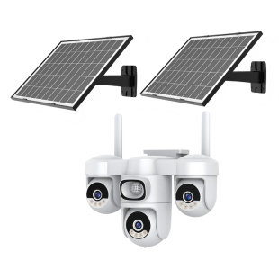 太阳能4G无线摄像头手机远程家用监控器360度全景摄影头无电无网