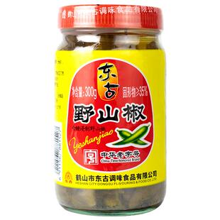东古野山椒300g泡椒泡小米椒特辣腌制菜泡海椒泡辣椒母水家用瓶装