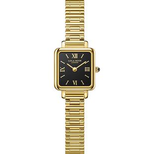 【限时优惠】LolaRose Cube英国黑金表中古复古风进口手表女礼物