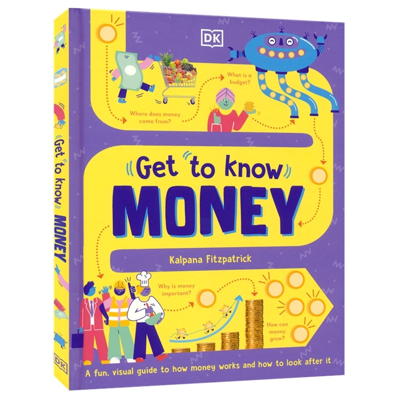 DK Get To Know Money 金融经济理财 儿童理财知识图解百科 全彩精装少儿科普读物 了解金钱如何运作 英文原版进口图书