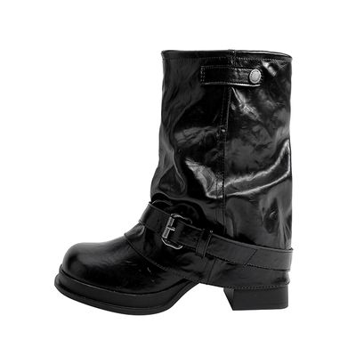 现货！！【免费试穿】牛皮短靴