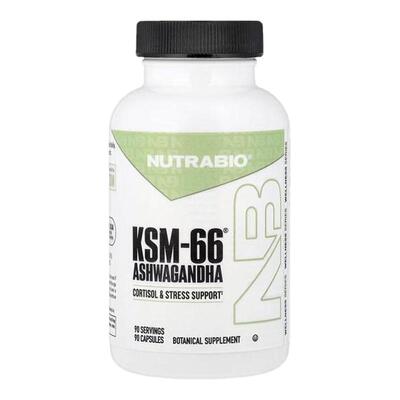 NutraBio南非醉茄KSM-66胶囊压力焦虑帮助平衡情绪睡眠呵护