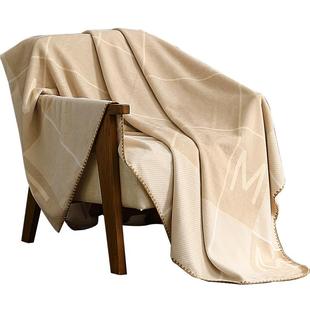 水星家纺A类毛毯午休毯仿羊毛绒感办公室保暖空调毯子盖毯高级感