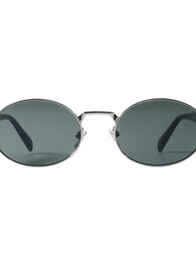 椭圆形UV400嘻哈朋克配近视墨镜