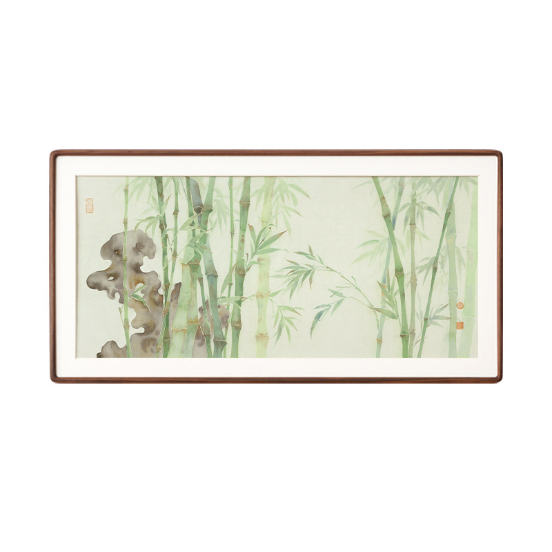 竹子荷花新中式装饰画