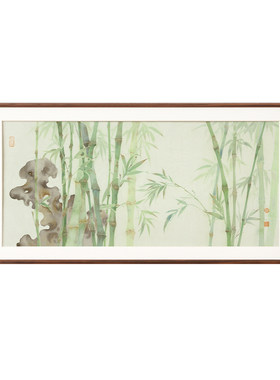 竹子荷花新中式装饰画