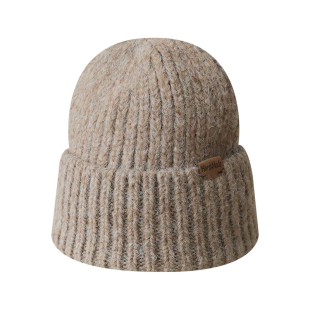 大头围粗线针织帽男冬季加厚保暖毛线帽简约纯色套头冷帽女显脸小