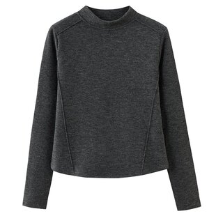 半高领德绒内搭保暖打底衫女大码春秋冬装新款显瘦薄绒上衣长袖