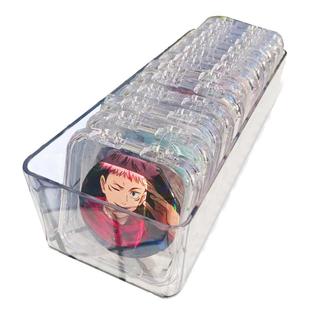 吧唧收纳盒亚克力透明单个保护套5875mm徽章流麻周边谷子展示架