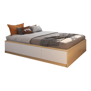 无靠背床现代简约塌塌米小房间省空间储物床双人梦中情床无床头床