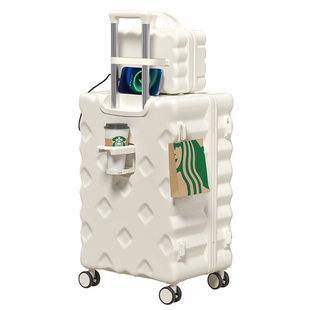 行李箱女2025新款拉杆箱20寸登机旅行密码皮箱子母大容量结实耐用