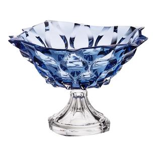 捷克进口BOHEMIA水晶玻璃水果盘客厅茶几摆件糖果缸水果斗果盆子