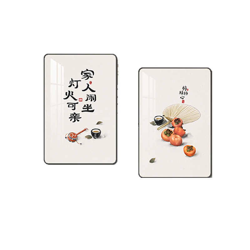 杏福安康新中式餐厅装饰画吃饭厅挂画两联画日式厨房饭桌网红壁画