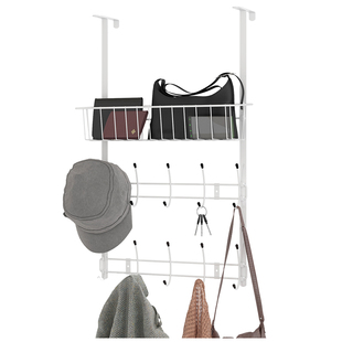 门后挂钩挂衣架免打孔加长款门后背挂钩置物架加高房间门上挂架