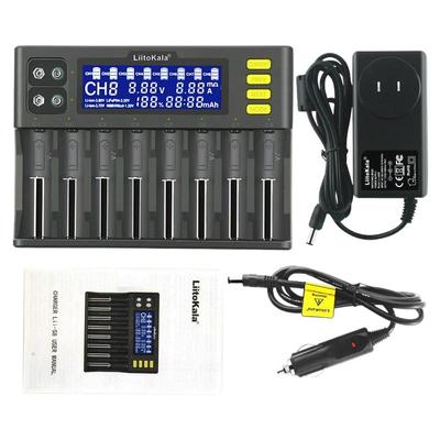 LiitoKala  lii-S8 8槽 LCD 液晶显示屏 1865 9V 锂电池充电器