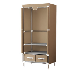 简易衣柜结实耐用防尘单人布衣柜出租房屋家用卧室宿舍收纳挂衣橱