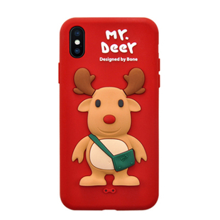 Bone苹果XS手机壳卡通麋鹿鸭子iPhonexs max挂绳硅胶防摔XR保护套