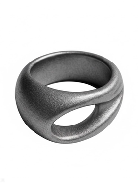 CHALLAN原创设计现代设计风磨砂工艺情侣戒指镂空艺术设计纯银999