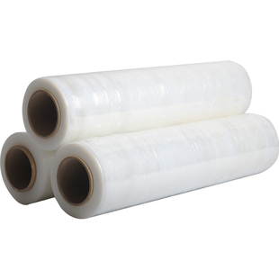 打包膜缠绕膜宽50cm塑料自粘包装膜批发拉伸膜大卷工业保鲜膜10cm保护膜pe透明膜