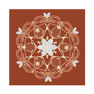 花想容原创汉服布料古风唐风团花印花天丝面料银丝雪纺褶裙诃子裙