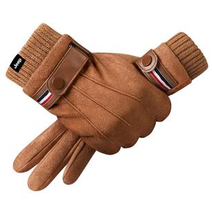 jeep吉普冬季手套男士户外保暖加绒防风防寒电动车可触屏骑行手套