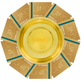 英国JING TEA Peppermint薄荷茶茶包 纯薄荷叶三角立体纱网茶包