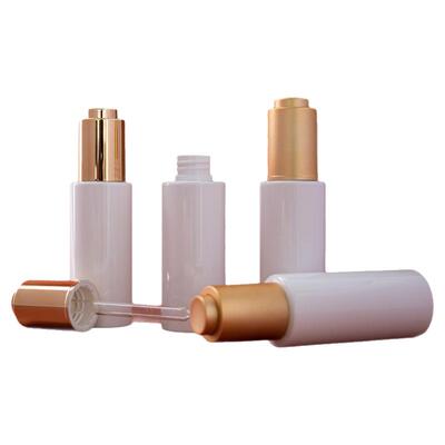 HOPECK电镀按压滴管盖塑料精油瓶