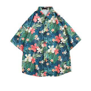 短袖花衬衫海南岛服沙滩服三亚夏威风泰国旅游男情侣休闲宽松外套