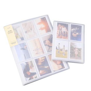 简约透明卡册四格照片卡片收藏册集卡相簿收集本拍立得插卡套相册塑料三活页卡牌宫格明星装小卡收纳册子ins