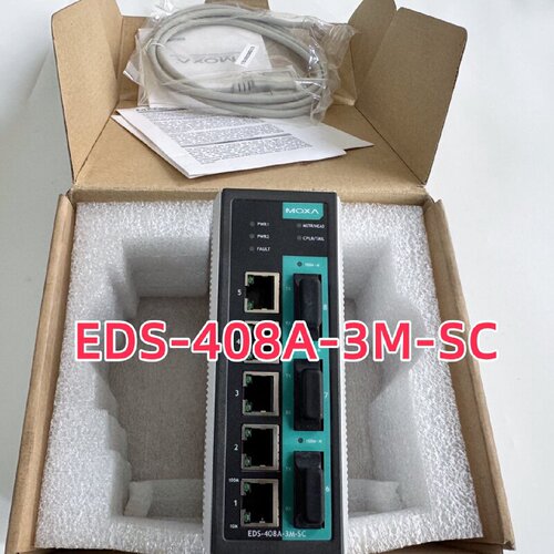 议价原装正品摩莎MOXA EDS-408A-3M-SC 3光5电工业级交换机