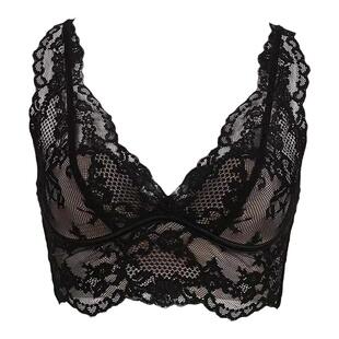 龙心推荐日本原单 法式全蕾丝美背性感女士文胸无钢圈背心式内衣