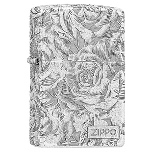 zippo限量版防风打火机官方正品古银热恋玫瑰煤油芝宝送男友礼物