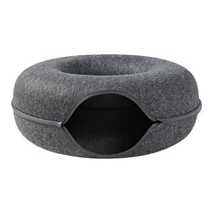 猫管家甜甜圈猫窝双层四季通用猫窝上下两层轮胎毛毡窝隧道式猫窝
