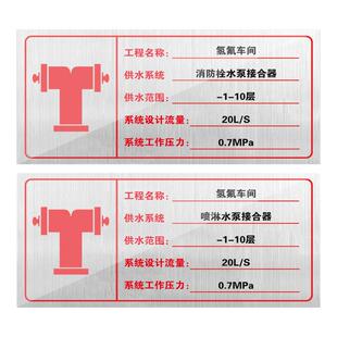 消防栓不锈钢挂牌标示牌室外消防水泵接合器标识牌消火栓喷淋水泵接合器标识牌水泵结合器标识定制地下消火栓