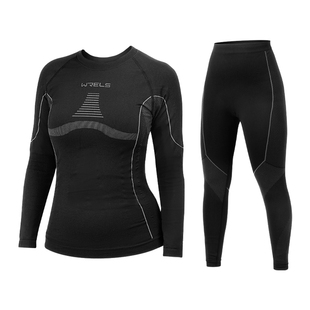 WRELS户外运动速干保暖内衣女滑雪打底跑步健身男压缩紧身套装