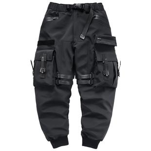 VIP秋冬季机能工装裤男加绒加厚伞兵裤运动束脚裤痞帅休闲裤潮牌