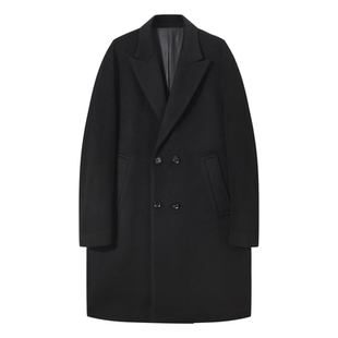 真丝羊绒大衣｜TrigCo780g轻奢枪驳领大衣男微廓形中长款羊毛高级