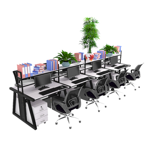 职员办公桌椅组合简约现代卡座办公桌工位四人位办公桌办公室桌子