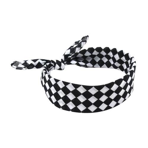 方格骑行头巾男包头三角巾嘻哈方巾巡航摩托机车面巾潮流运动发带