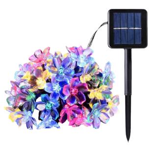 樱花太阳能灯串户外防水庭院花园阳台装饰露营挂树上氛围led彩灯