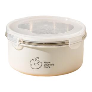 清清美304不锈钢饭盒微波炉加热专用便当盒上班族餐盒密封保鲜盒