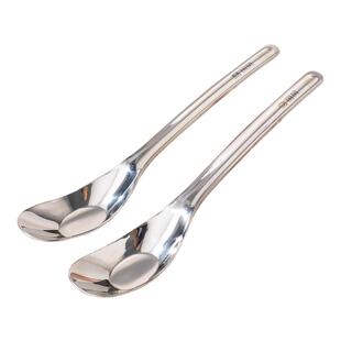 国风元宝勺子316不锈钢儿童辅食勺宝宝喂饭勺子婴儿汤勺吃饭勺子