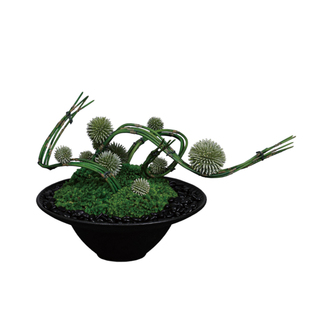 天青苔绿 新中式禅意小盆景永生苔藓 洽谈区售楼处茶室桌面摆件