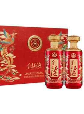 五粮液金支玉液52度双瓶茶酒礼盒
