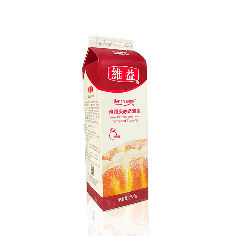 維益倍騰植脂夾心奶油 常溫面包蛋糕慕斯夾心奶油耐酸907克*12瓶