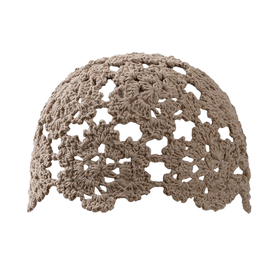 明星同款帽子公主帽女士头饰夏季透气针织蕾丝复古民族风包头帽潮