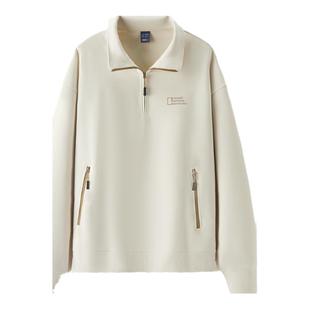 森柔|森马中国国家地理嘉绒系列卫衣男春半开襟立领上衣简约户外