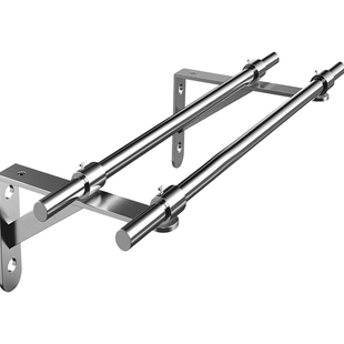 折叠晾衣杆支撑架不锈钢外墙侧装固定式晒衣架室内家用三角挂衣器